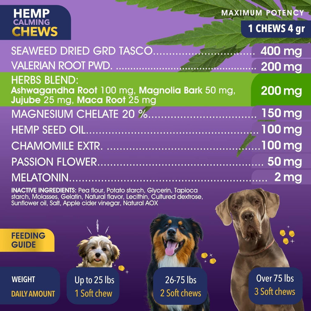 Hemp Calming Chews for Dogs